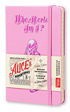 Moleskine Alice's Adventures in Wonderland Limited Edition Notebook, Pocket, Ruled, Pink Magenta