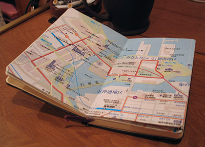 自作した Moleskine City Notebook 横浜