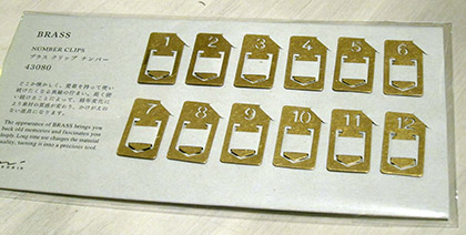 BRASS NUMBER CLIPS